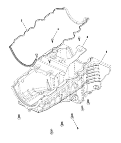 Engine Service Parts - Oil Pan Diagram and Parts List for 076138-00  Briggs and Stratton Generator